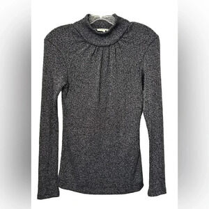 Golden Goose Venezia Pullover blouse Shimmery Blue Turtleneck Sz S Party